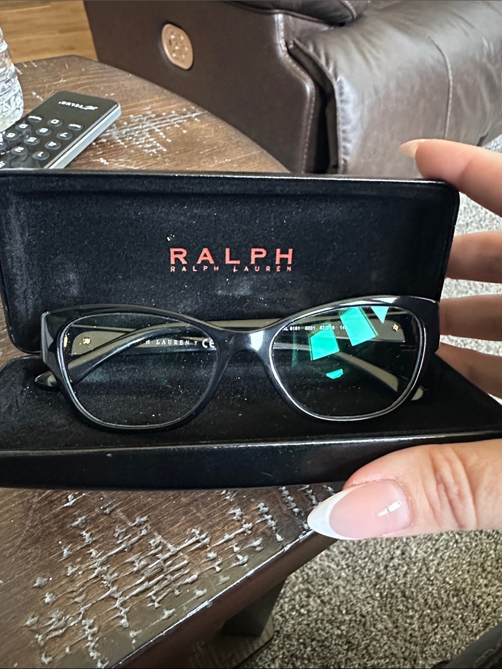 Ralph Lauren Black Cat-Eye Optical Frames with Branded Case